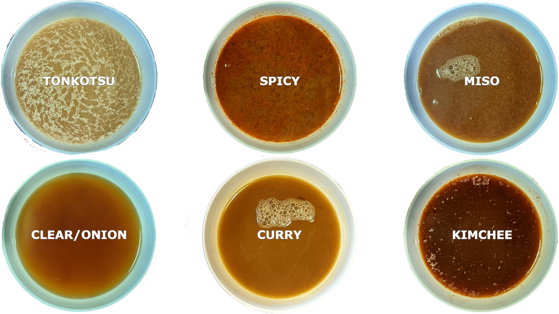 Our ramen soups/broths